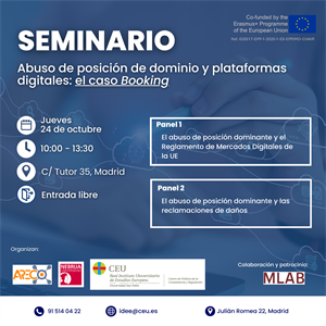 SEMINARIO. Abuso de posición de dominio y plataformas digitales: el caso Booking